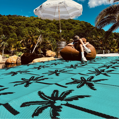 Palm Springs Mat 4m x 2.4m - Green/Black