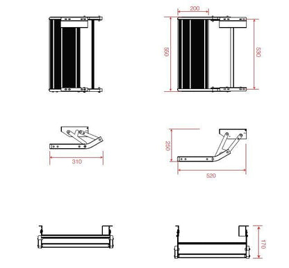 12V Single Drop Down Step