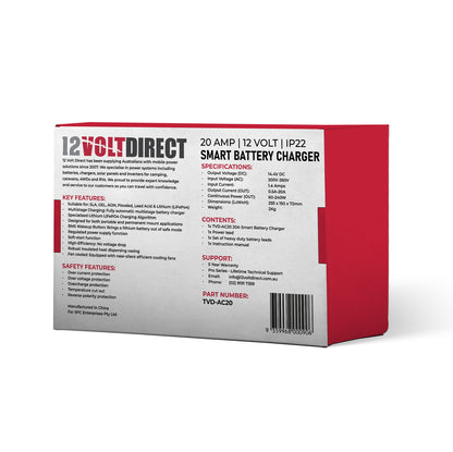 12 Volt Direct IP22 Pro Series Smart Battery Chargers Lithium Compatible