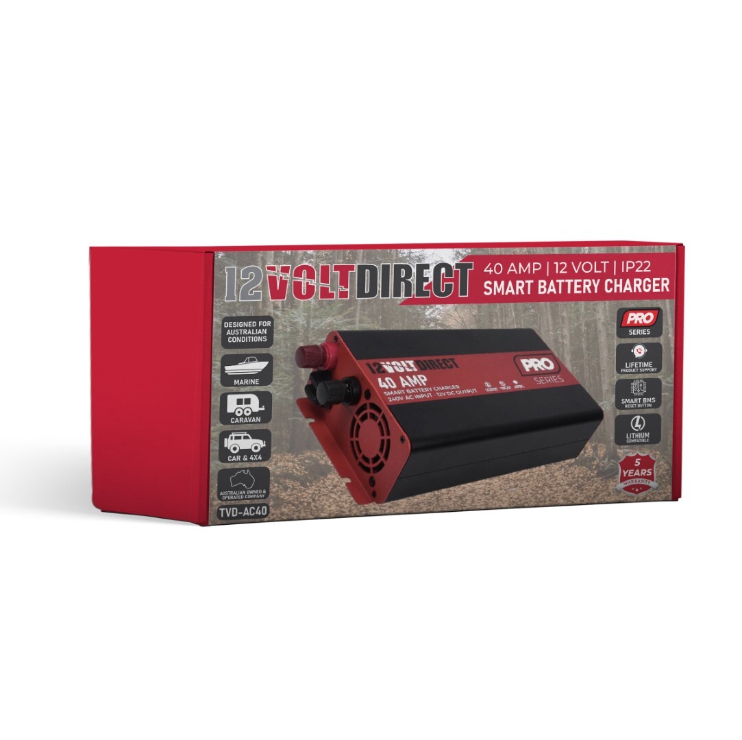 12 Volt Direct IP22 Pro Series Smart Battery Chargers Lithium Compatible