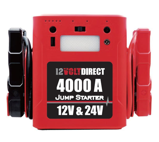 4000A 12/24 Volt Heavy Duty Jump Starter for Trucks
