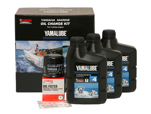 Yamalube - Marine Oil Change Kit for 4-Stroke Engines: F15 - F70HP & WV11