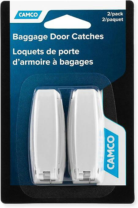 White Baggage Door Catch 2pk