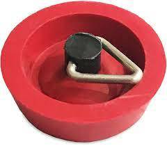 Red Rubber Sink Plug 25mm W/pull Shackle