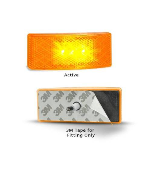 Led Amber Side Marker W Built In Reflectoer {eu38 Series}