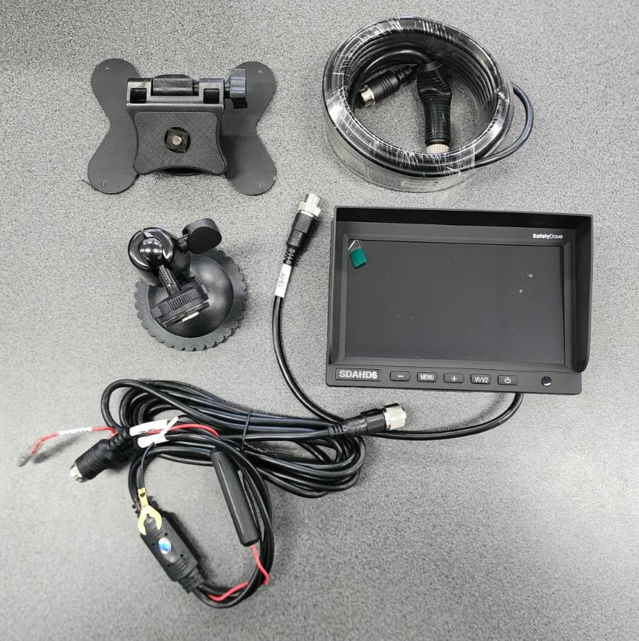 Safety Dave Single 7" Monitor Kit (inc Screen, Mount, Loom + Cable)