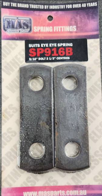 Mas 9/16" Shackle Plate W 2x 1/2" Centers