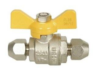 Gas Ball Valve, M-sae-5/16 To M-sae-5/16