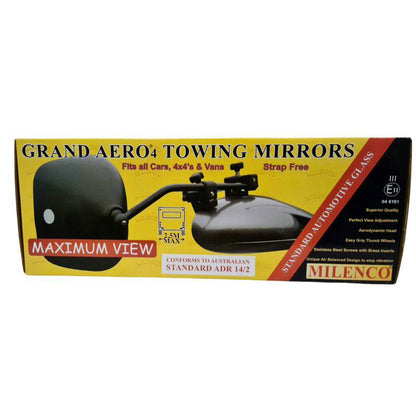 Milenco Grand Aero 4 - Extra Wide Towing Mirrors (Twin Pack).
